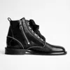 ZADIG & VOLTAIRE WOMEN'S LAUREEN ROMA STUDS ANKLE BOOTS