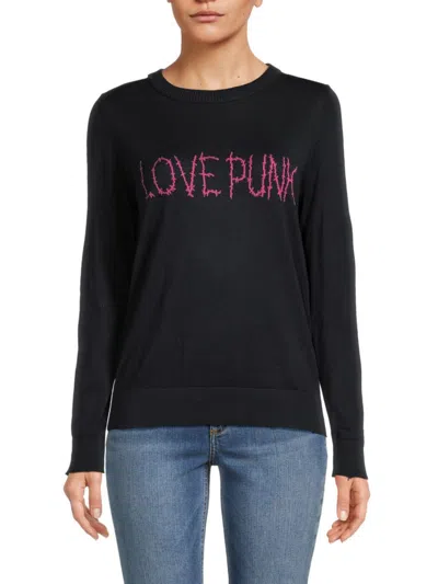 Zadig & Voltaire Women's Love Punk Crewneck Sweater In Navy