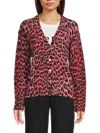 Zadig & Voltaire Mirka Leopard-print Cardigan In Red Multi