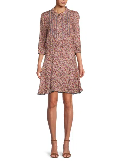 Zadig & Voltaire Women's Raspail Floral A-line Minidress In Rose