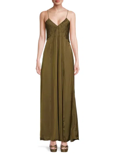 Zadig & Voltaire Women's Rayonne Satin Ombré Maxi Dress In Laurier