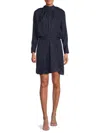 Zadig & Voltaire Women's Ritas Leopard-print Silk Jacquard Mini Dress In Navy