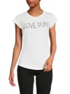 Zadig & Voltaire Women's Skinny Stitch Love Punk T Shirt In Blanc