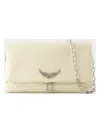 Zadig & Voltaire Rocky Swing Your Wings Crossbody - Leather - Beige In Beige