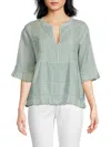 Zadig & Voltaire Tosea Cotton Blend Peplum Blouse In Mist