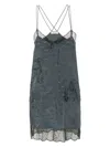 Zadig & Voltaire Calissa Wings-jacquard Minidress In Nori