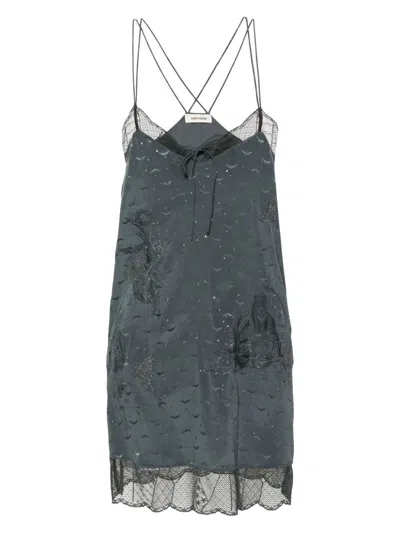ZADIG & VOLTAIRE WOMEN'S VESTIDO TIRANTES CALISSA AZUL PETROLEO