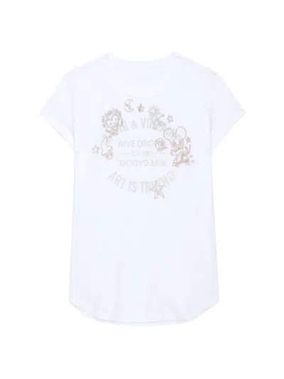 Zadig & Voltaire Women's Woop Ico Blason Embroidered T-shirt In Blanc