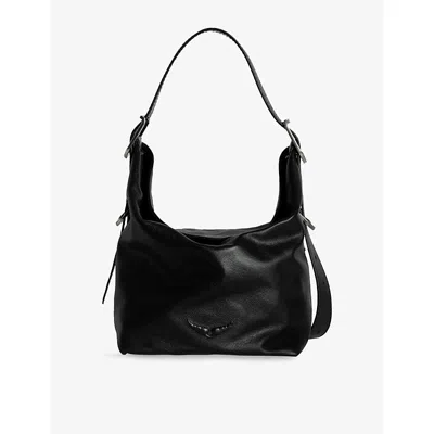 Zadig & Voltaire Womens Black Jane Leather Shoulder Bag