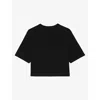 Zadig & Voltaire Womens Mila Brand-embroidered Cotton And Linen-blend T-shirt Black In Black