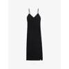 Zadig & Voltaire Womens Ramelil Rhinestone-trim Sleeveless Silk Maxi Dress Black In Black