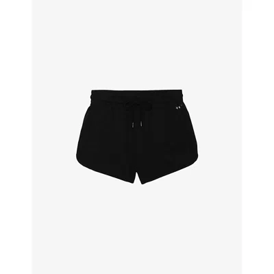 Zadig & Voltaire Womens Smile Rhinestone-embellished Cotton-blend Shorts Black
