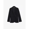 Zadig & Voltaire Visko Double-breasted Embellished Velvet Blazer In Black