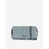 Zadig & Voltaire Womens Breeze Rock Denim Clutch Bag In Breeze
