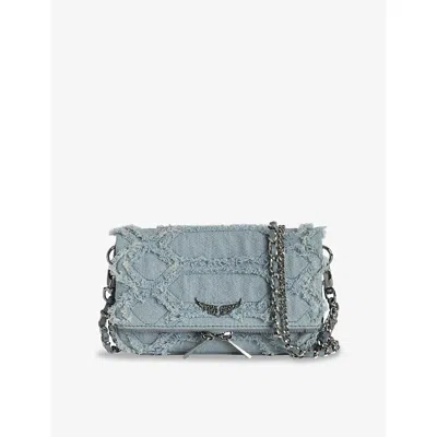Zadig & Voltaire Womens Breeze Rock Denim Clutch Bag