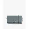 Zadig & Voltaire Womens Rock Grained Leather Clutch Br In Breeze