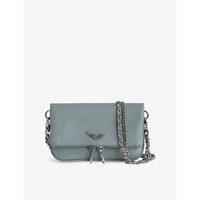 Zadig & Voltaire Womens Rock Nano Suede Clutch Bag Br In Breeze