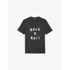Zadig & Voltaire Womens Slogan-print Short-sleeve Cotton T-shirt Carbone In Carbone