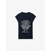 Zadig & Voltaire Zadig&voltaire Cloe Hc Guitar Wings Strass In Encre
