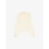 Zadig & Voltaire Womens Alpha Frayed-star Cotton-blend Knitted Cardigan Ecru Xs In Ecru