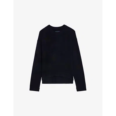 Zadig & Voltaire Womens Encre Markus Star-intarsia Cashmere-blend Jumper