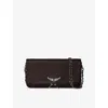 Zadig & Voltaire Womens Fierce Rock Grained Leather Clutch