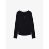 Zadig & Voltaire Star-buttons Henley-neck T-shirt In Stone