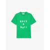 Zadig & Voltaire Womens Gazon Slogan-print Short-sleeve Cotton T-shirt Xs In Gazon
