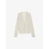 Zadig & Voltaire Womens Daffy Embellished Knitted Cashmere Cardigan Geology Xs In Geology
