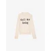 Zadig & Voltaire Womens Ivy Text-logo Intarsia Merino-wool Jumper Geology In Geology