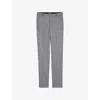 Zadig & Voltaire Womens Panny Rhinestone-embellished Straight-leg Woven Trousers Gris Chine
