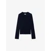 Zadig & Voltaire Womens Jonasson Split-cuff Cashmere Jumper Encre