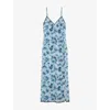 Zadig & Voltaire Womens Ramelil Sleeveless Silk Maxi Dress Mist In Mist
