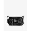 Zadig & Voltaire Womens Noir Sunny Mood Slogan-print Leather Shoulder Bag In Noir