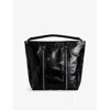 Zadig & Voltaire Womens Noir Sunny Zip-embellished Leather Shoulder Bag