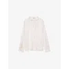 Zadig & Voltaire Womens Tink V-neck Satin Shirt Pearly