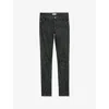 Zadig & Voltaire Womens Peaks Phlame Slim-leg Mid-rise Leather Trousers