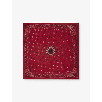 ZADIG & VOLTAIRE WOMENS POWER BANDANA-PATTERN SQUARE COTTON SCARF