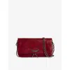 Zadig & Voltaire Womens Rock Cherry-print Grained Leather Clutch Bag Power In Power