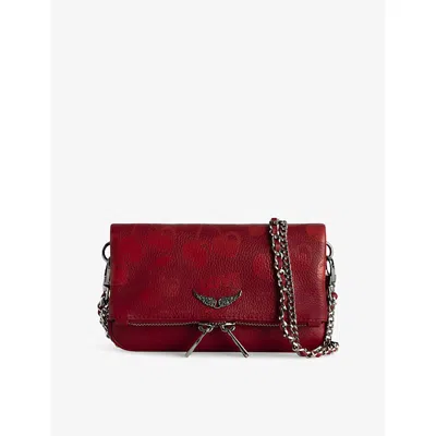 Zadig & Voltaire Womens Rock Nano Leather Clutch Bag Power