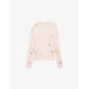 Zadig & Voltaire Pravis Cashmere Diamante Sweater In Pearly