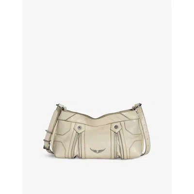 Zadig & Voltaire Womens Record Sunny Mood Wing-embellished Leather Shoulder Bag