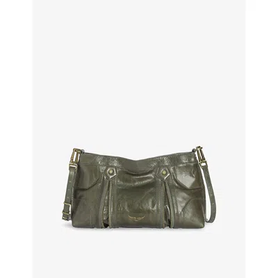 Zadig & Voltaire Womens Record Sunny Moody Branded Leather Handbag