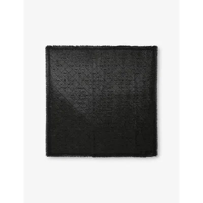Zadig & Voltaire Womens Glenn Monogram-jacquard Metallic-woven Scarf Silver In Silver
