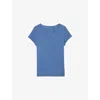 Zadig & Voltaire Womens Surf Regular-fit Button-neck Cotton T-shirt Xs