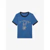 Zadig & Voltaire Womens Woos Rhinestone-embellished Short-sleeve Cotton-blend T-shirt Surf
