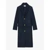 Zadig & Voltaire Womens Underground Mio Herringbone-pattern Recycled Wool-blend Coat In Underground
