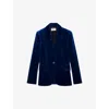 Zadig & Voltaire Womens Vavy Padded-shoulder Cotton-velvet Blazer