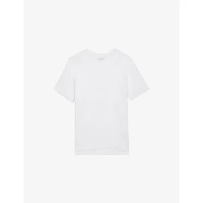 Zadig & Voltaire Womens Marta Cotton And Linen-blend T-shirt White