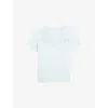 Zadig & Voltaire Womens Cloud Alys Fishnet-embroidered Short-sleeve Cotton T-shirt